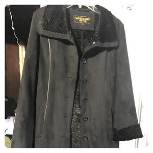 Faux suede winter coat